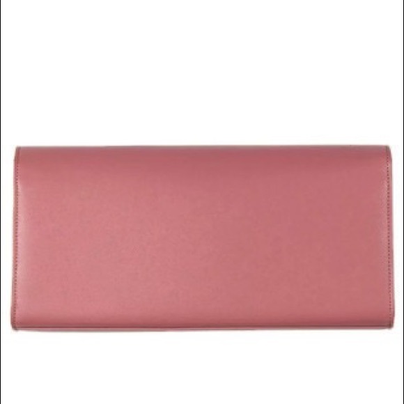 YSL Saint Laurent Pink Leather Clutch NEW - Picture 3 of 7